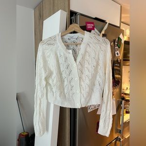 White Crochet Cardian - Nakd